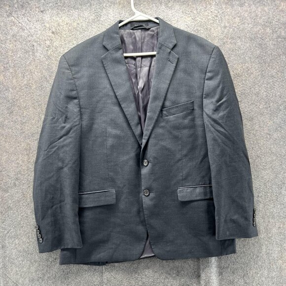 Lauren Ralph Lauren Blazer Mens 44S Gray Wool Made In Canada Suit Jacket